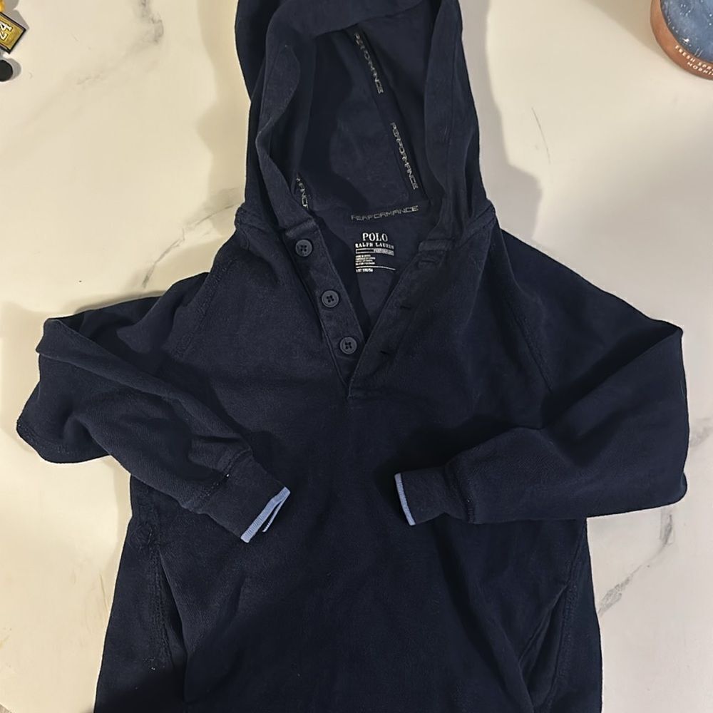 Polo Ralph Lauren Blue Hoodie Shirt 3/3T - Picture 2 of 2